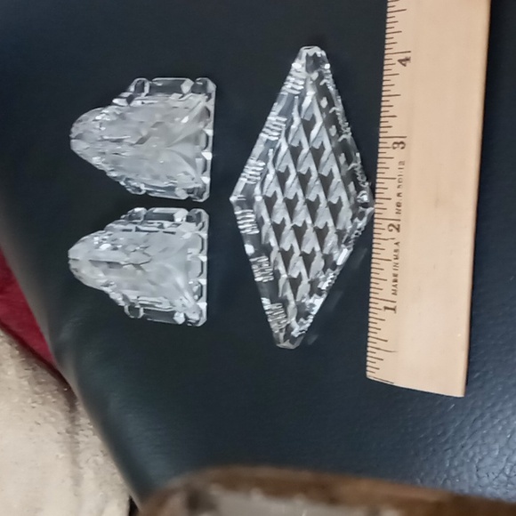 CRYSTAL MINI SALT & PEPPER SHAKERS WITH TRAY COLLECTIBLE - Picture 6 of 8